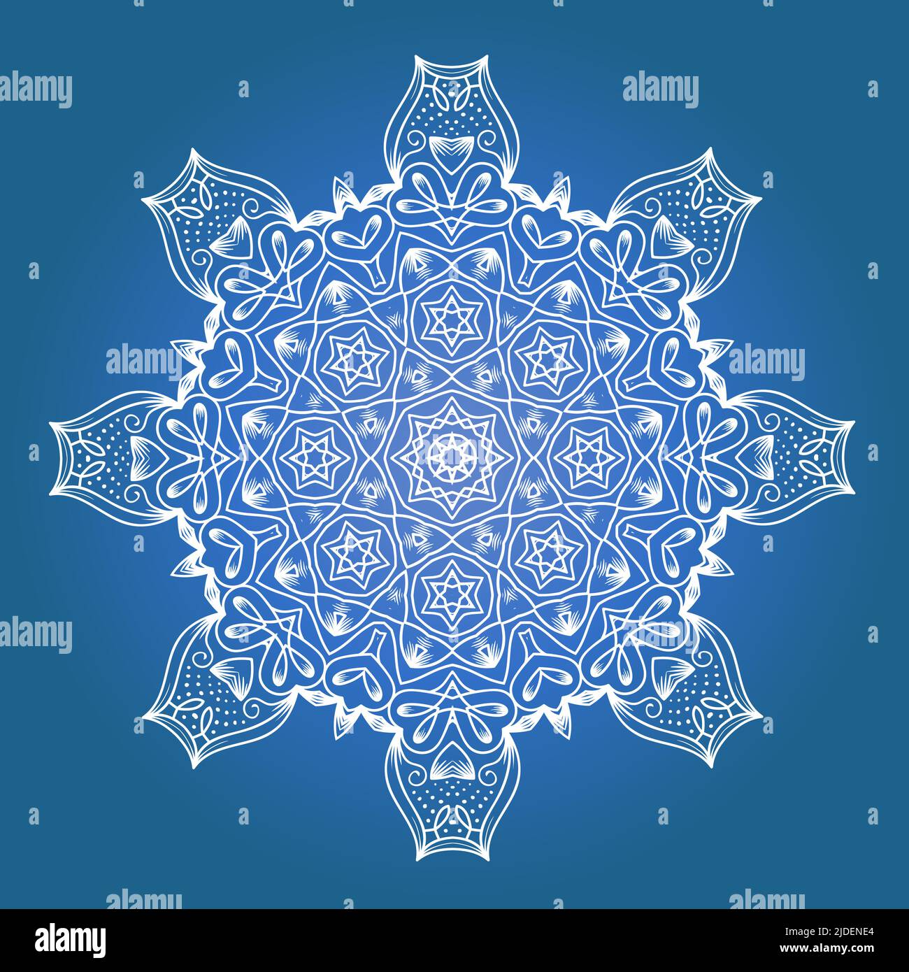 Ethnic Fractal Meditation Mandala Vector Stock Vector