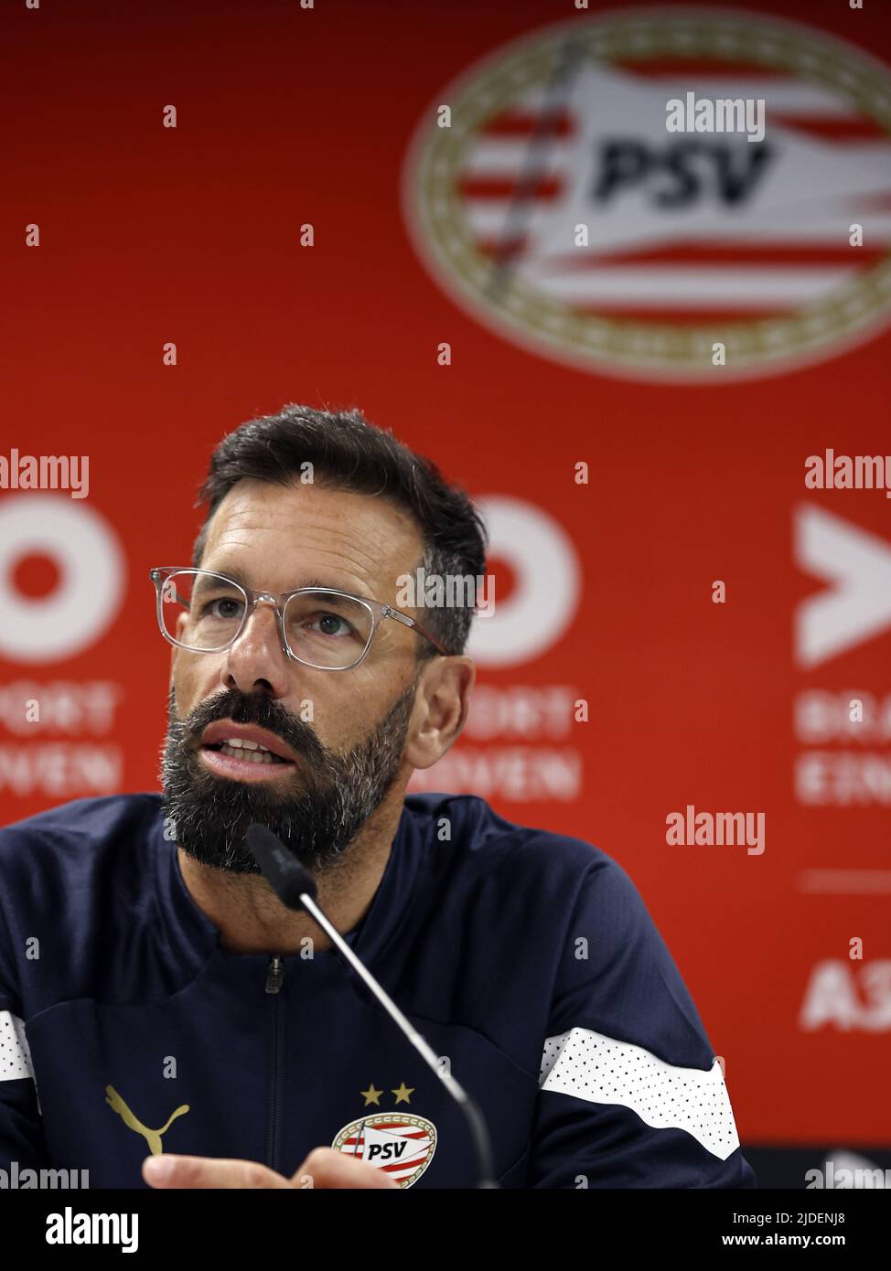 EINDHOVEN - Ruud van Nistelrooy during the first PSV Eindhoven press conference at PSV Campus De Herdgang on June 20, 2022 in Eindhoven, Netherlands. ANP MAURICE VAN STEEN Stock Photo