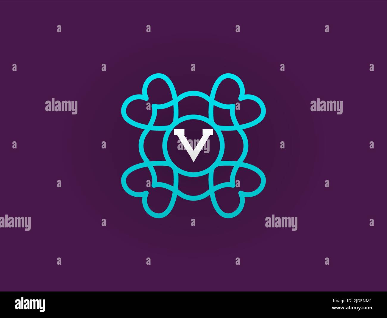 Compact Monogram or Icon Design Template with Letter Vector ...