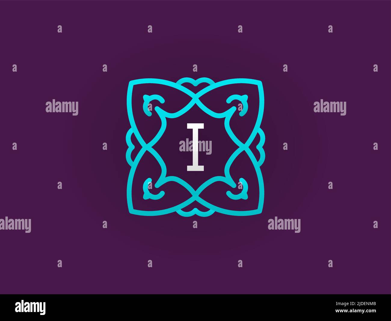 Compact Monogram or Icon Design Template with Letter Vector ...