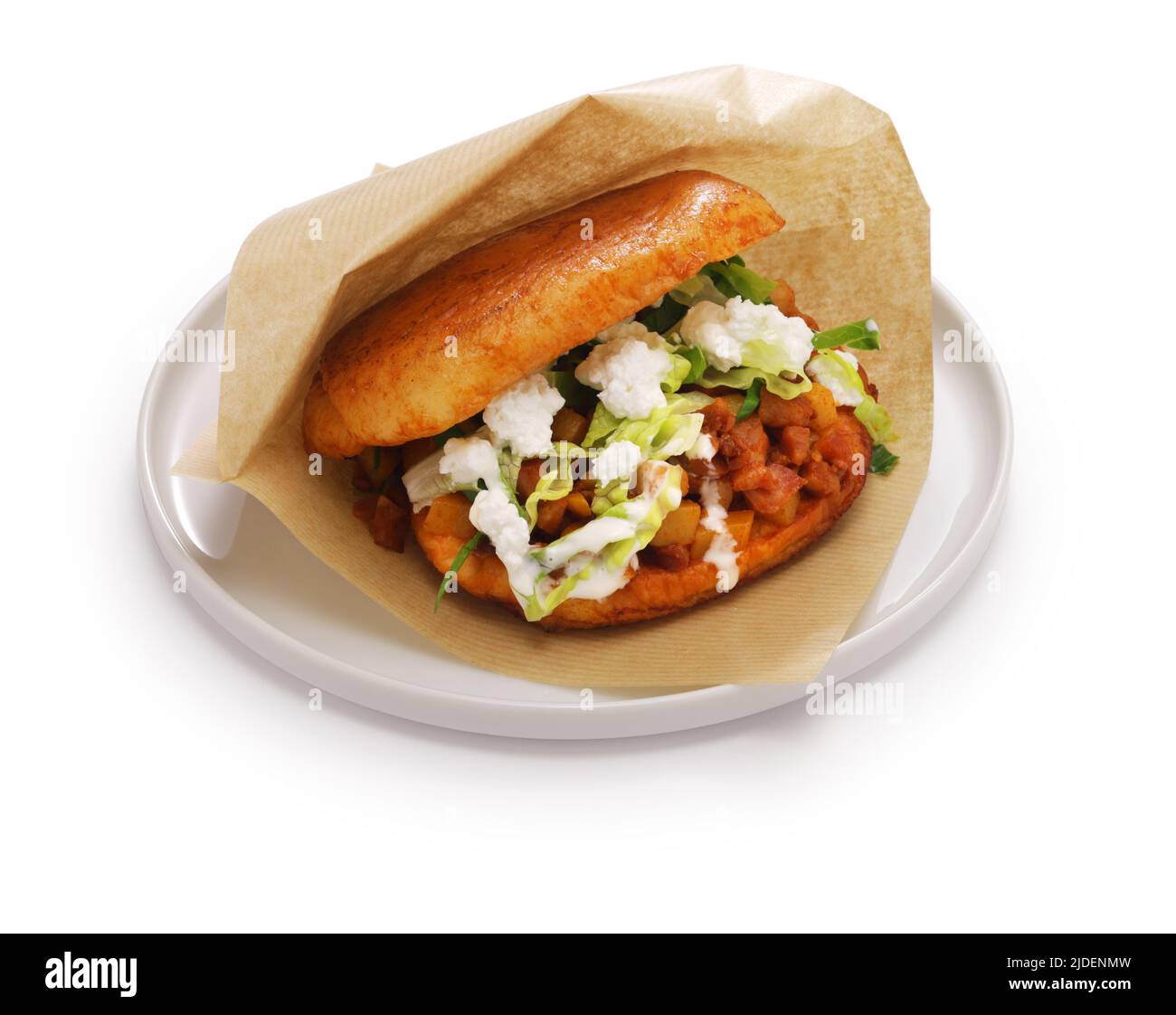 pambazo, Mexican chorizo potato sandwich Stock Photo Alamy