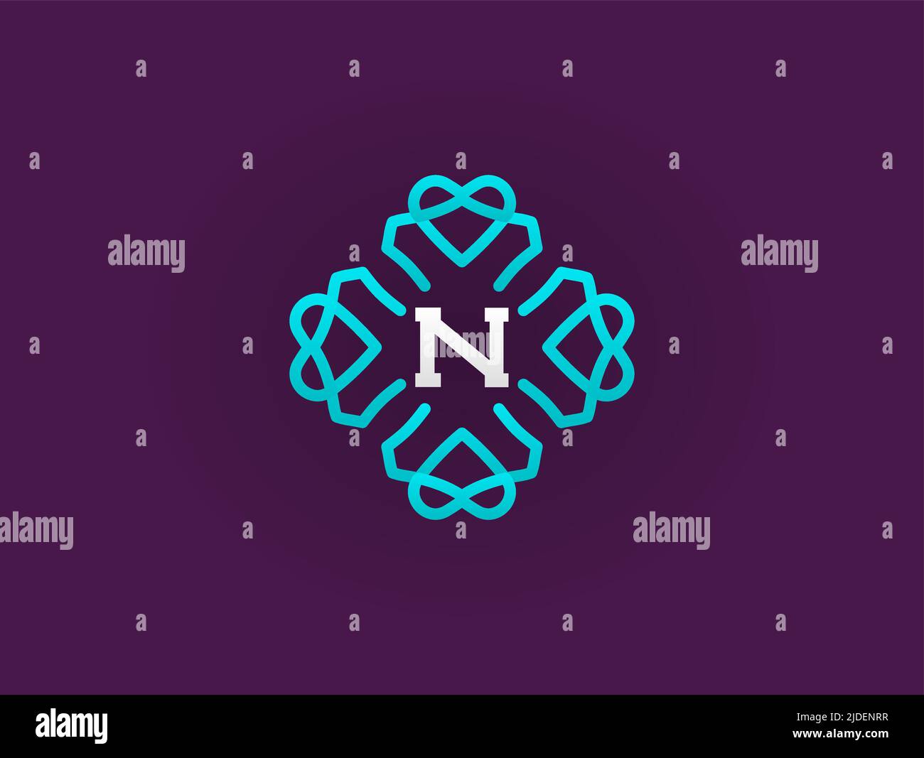 Compact Monogram or Icon Design Template with Letter Vector ...