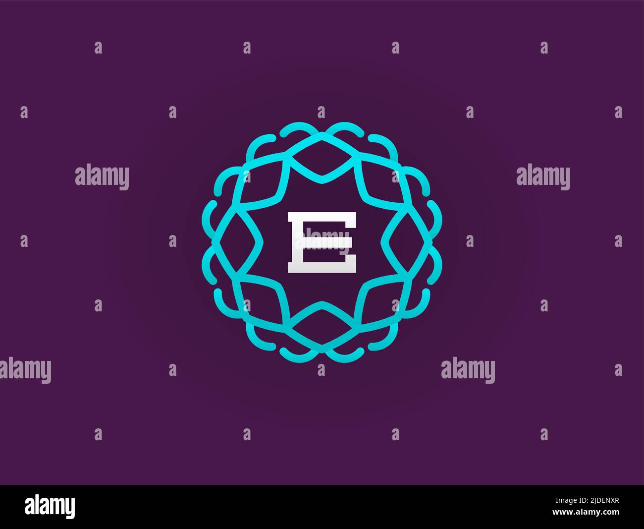 Monogram Template with Vector Letter Stock Vector
