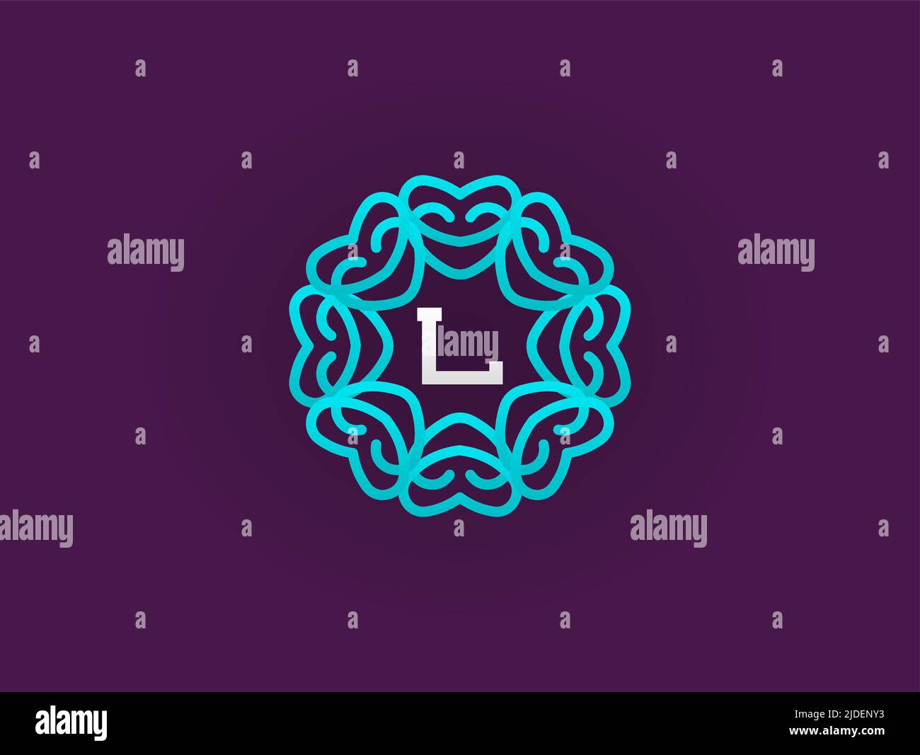 Compact Monogram or Icon Design Template with Letter Vector ...