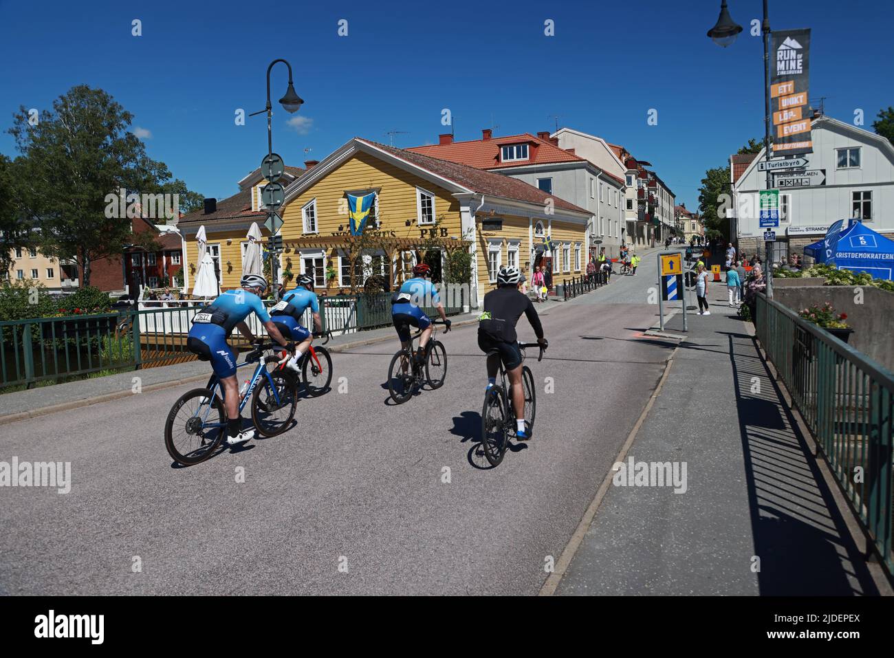 Cyclists , in Askersund, during the world’s largest recreational bike ...