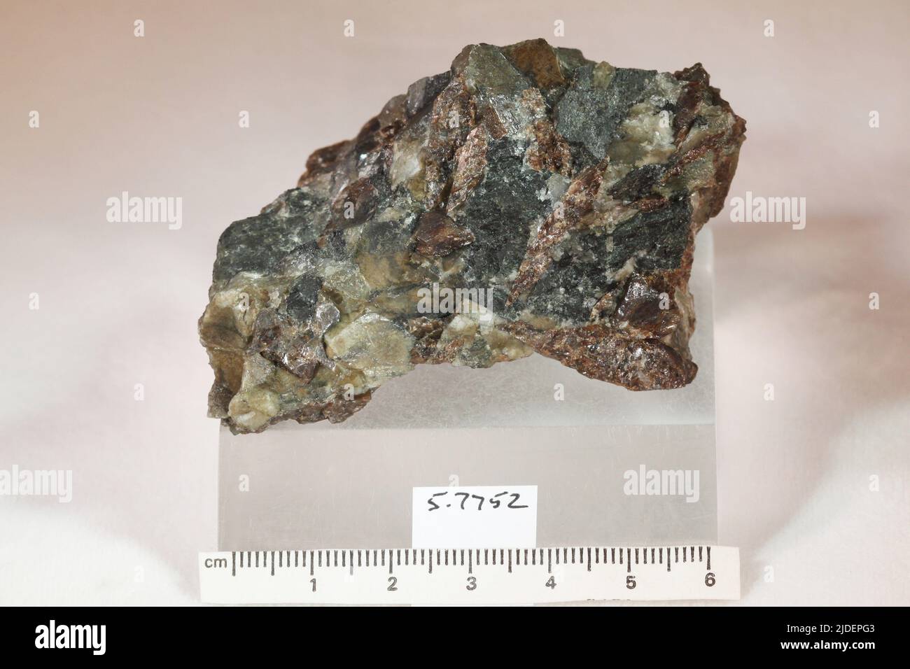 Titanite. minerals. North America; USA; New York; Essex County; Port Henry; near Pease Quarry Stock Photo
