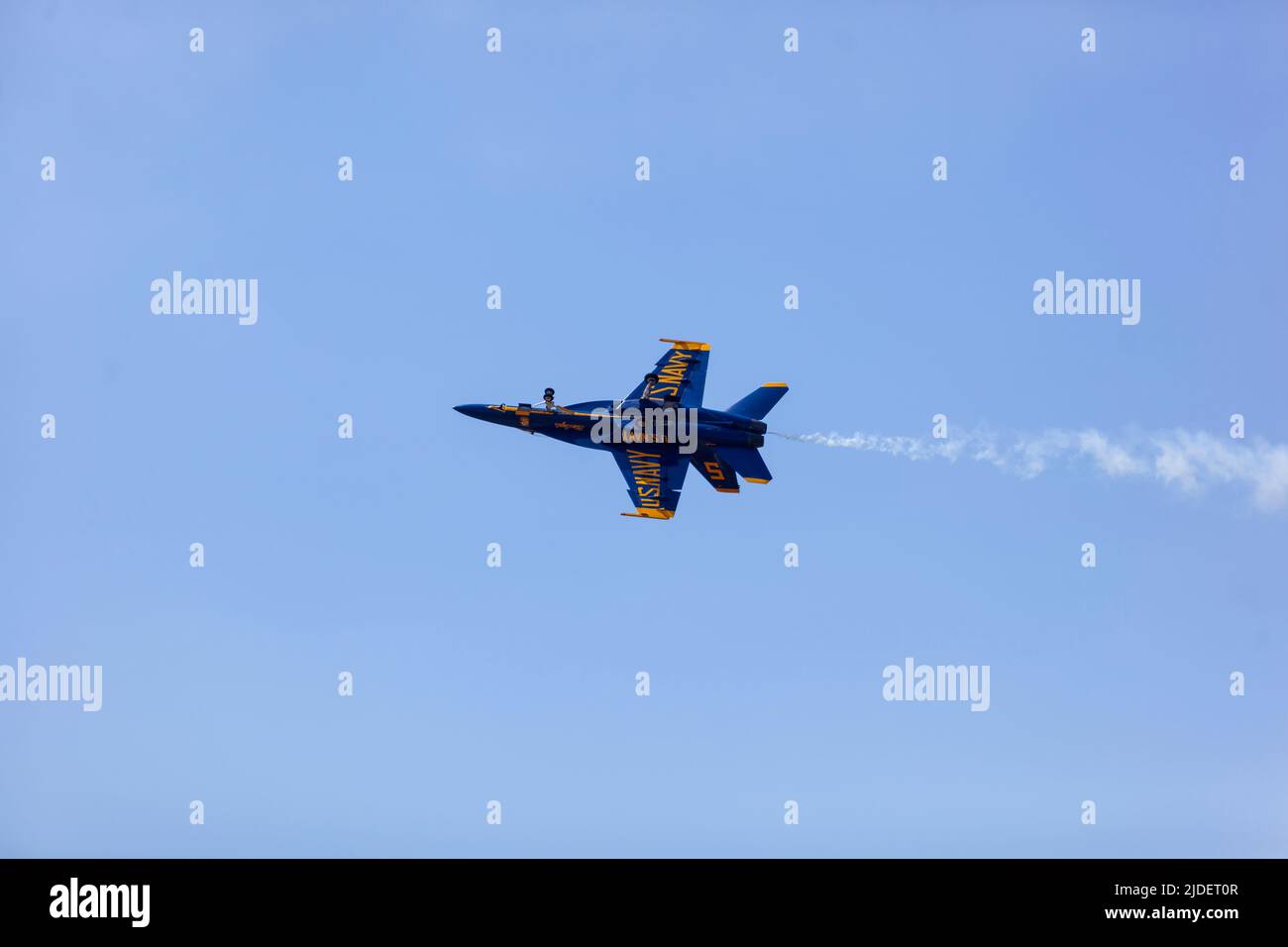 The United States Navy Blue Angels flying the F/A18 Super E/F