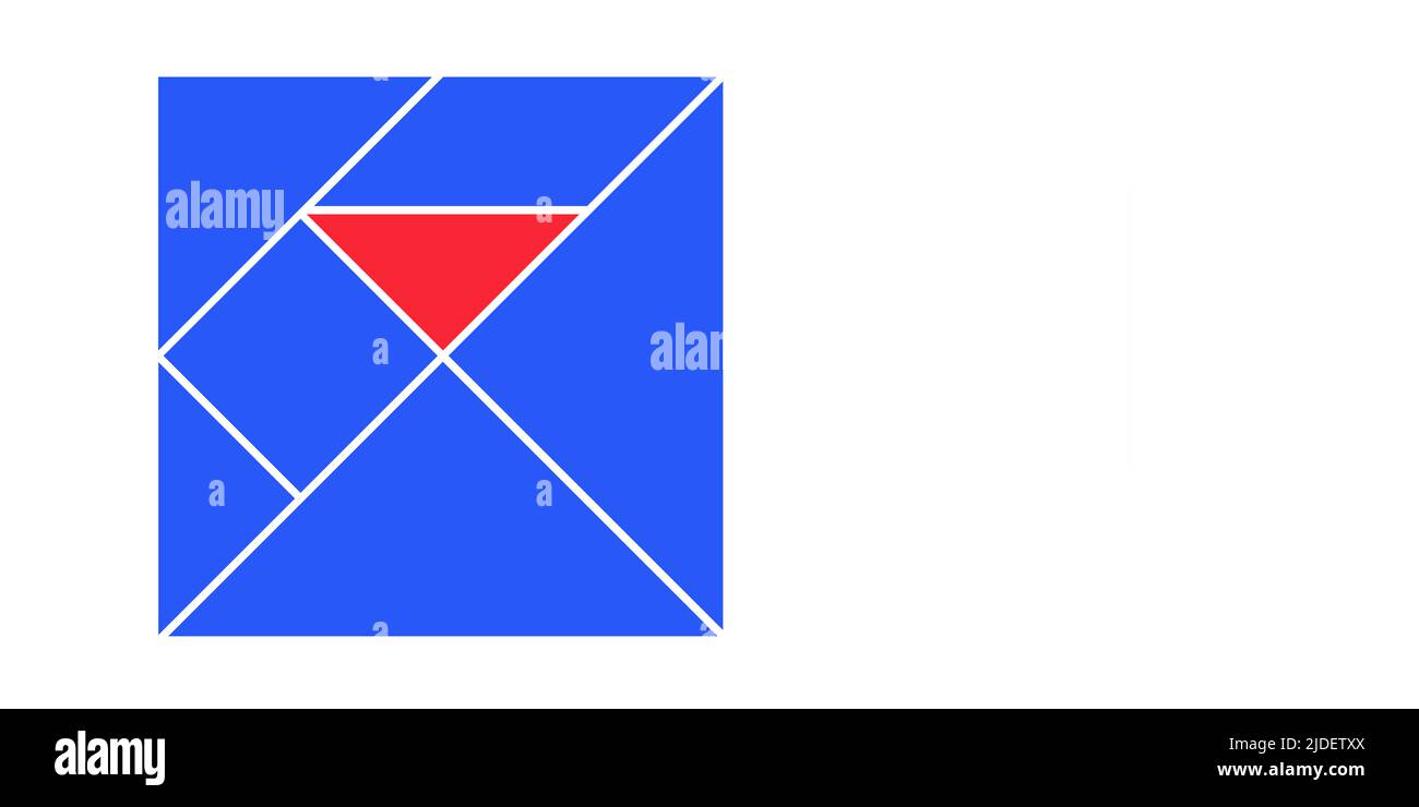 Classic tangram as an illustration against a white background Stock Photo