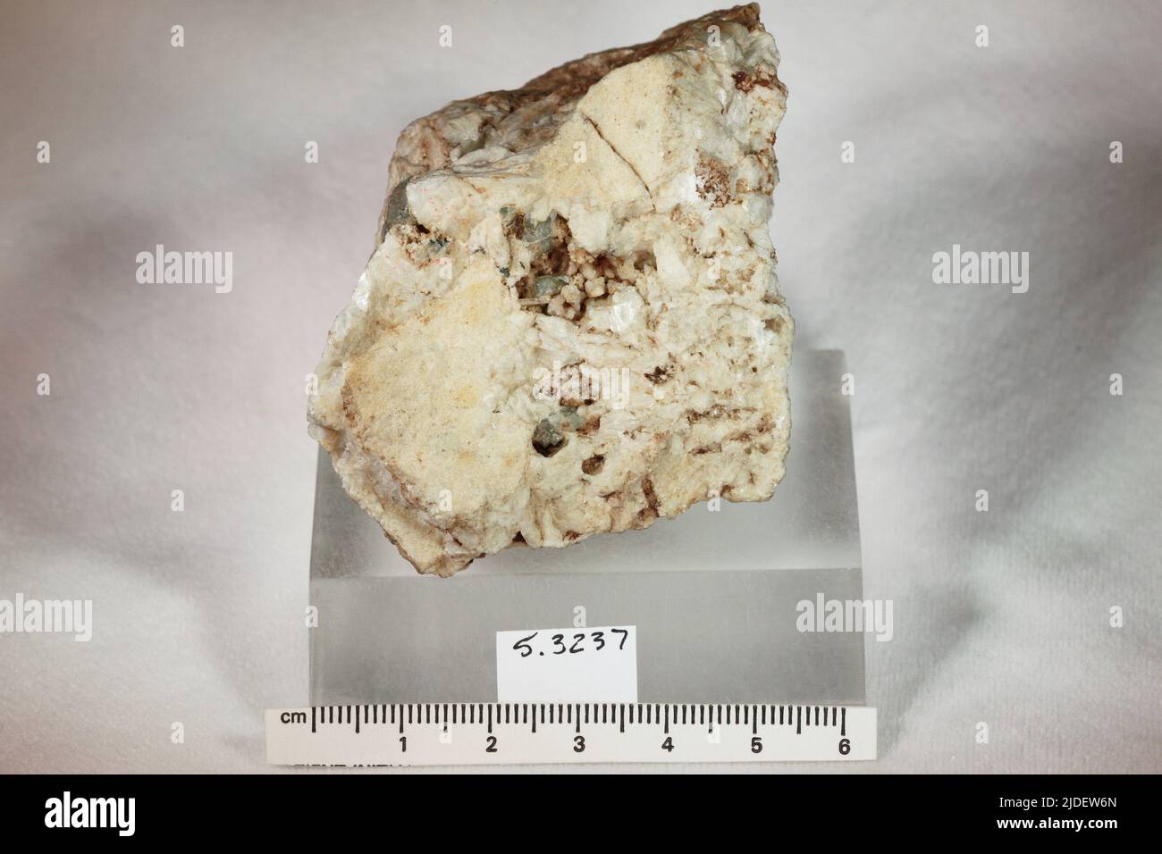 Bertrandite. minerals. Europe; Czechoslovakia; Bohemia, Pisek Stock Photo
