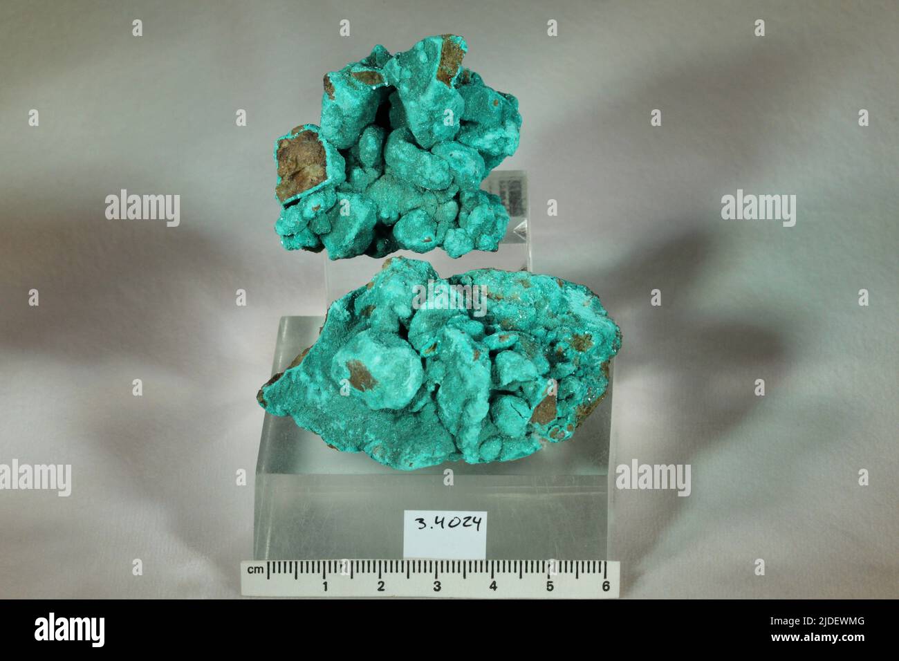Langite. minerals. South America; Chile; O'Higgins Province; Cachapoal; Rancagua, Sewell; El Teniente mine Stock Photo