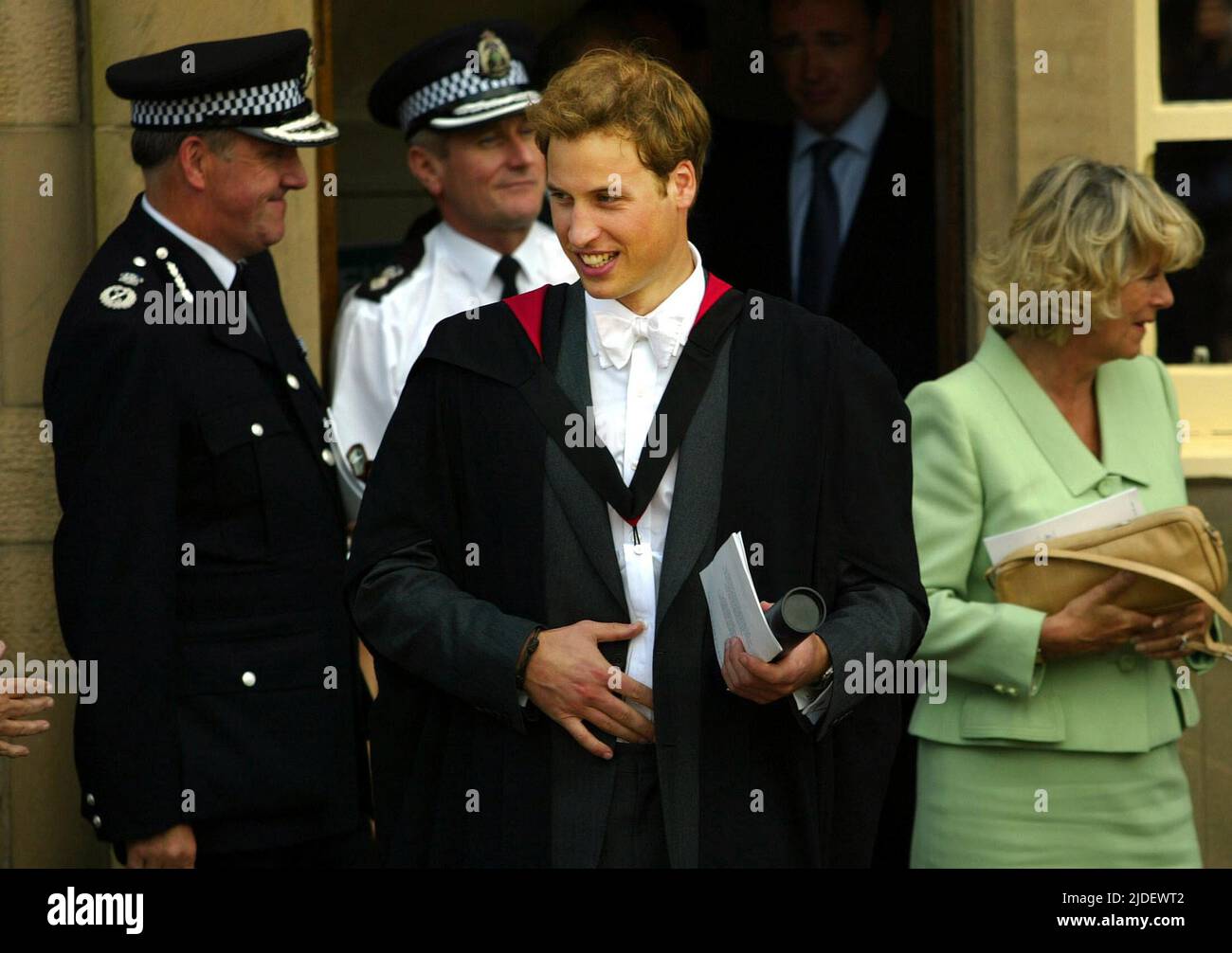 File photo dated 23/6/2005 of Prince William departs St Andrews police station after his graduation ceremony. The Duke of Cambridge celebrates his 40th birthday on Tuesday. Issue date: Monday June 20, 2022. Stock Photo