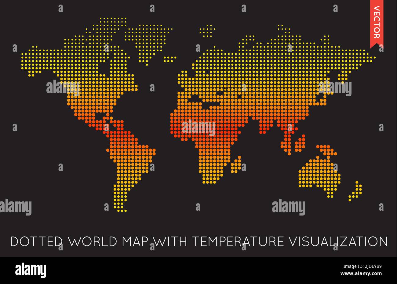 Vector Flat World Map Infographic. Map of the World. Stock Vector