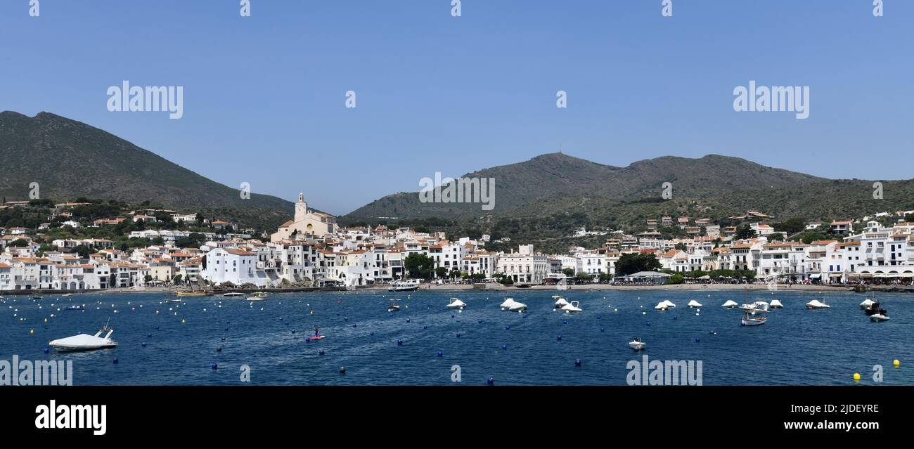 Cadaques a Spanish town in the Alt Empordà comarca, in the province of Girona, Catalonia, Spain. Stock Photo