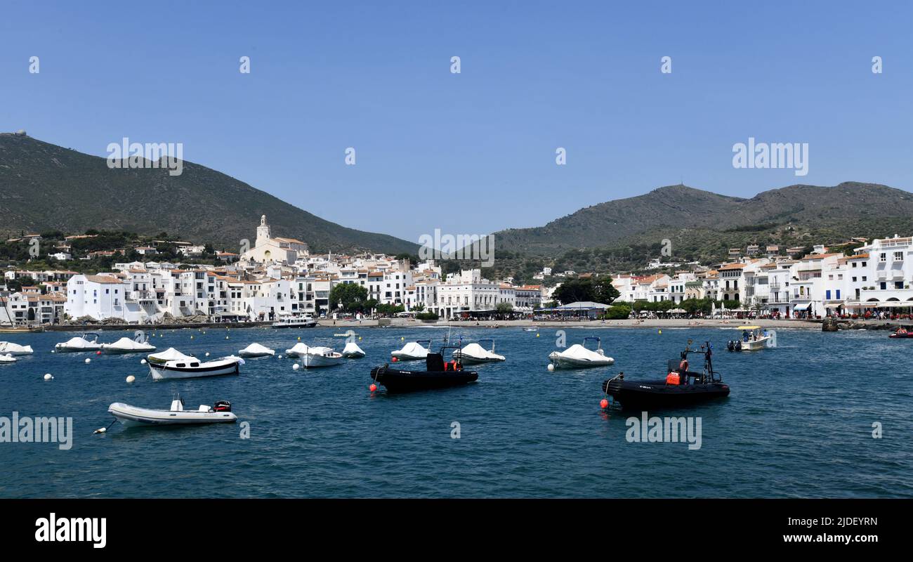 Cadaques a Spanish town in the Alt Empordà comarca, in the province of Girona, Catalonia, Spain. Stock Photo