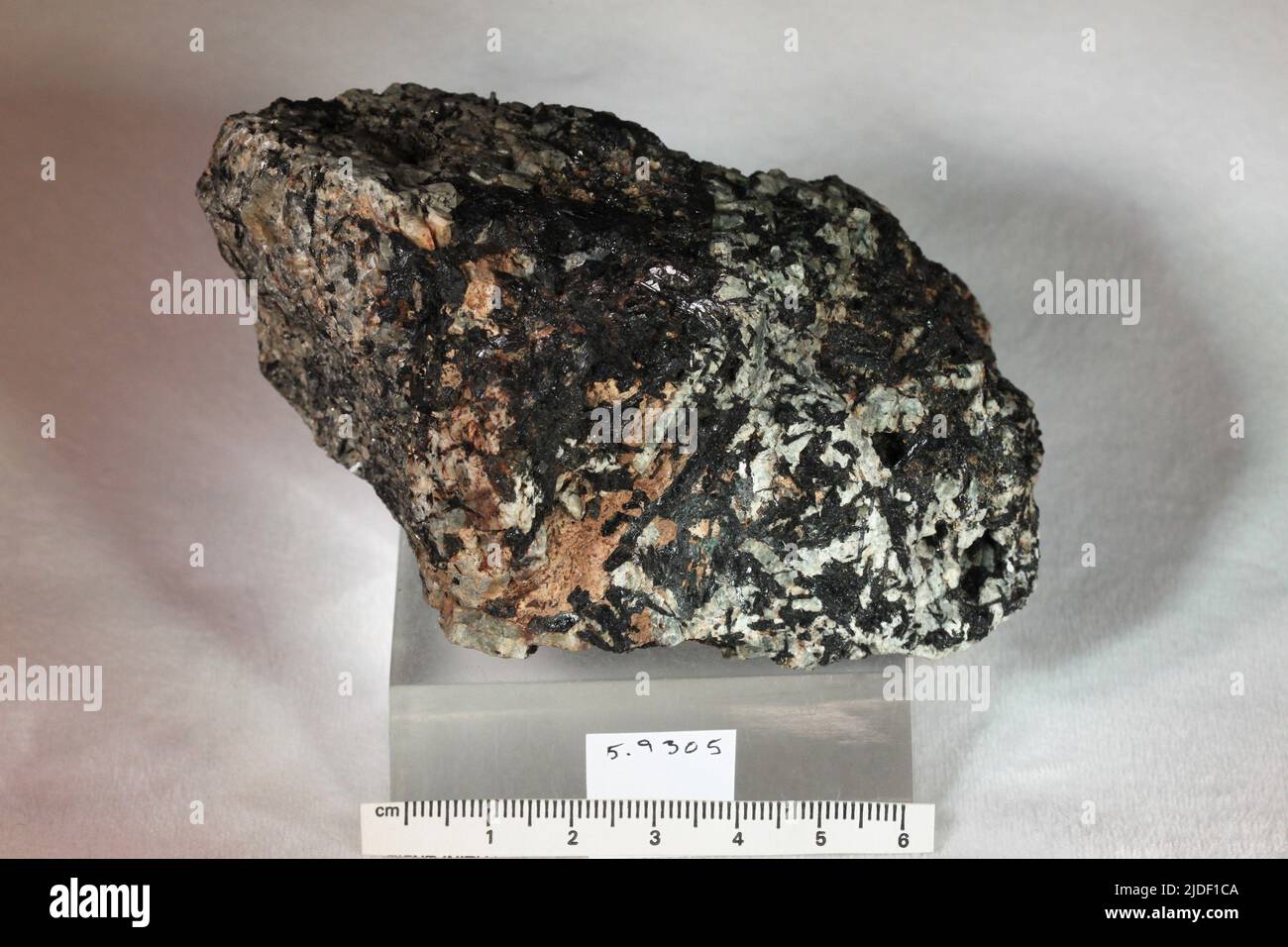 Mosandrite. minerals. Asia; Russia; Murmanskaya Oblast; Kola Peninsula, Hibina Tundra Stock Photo