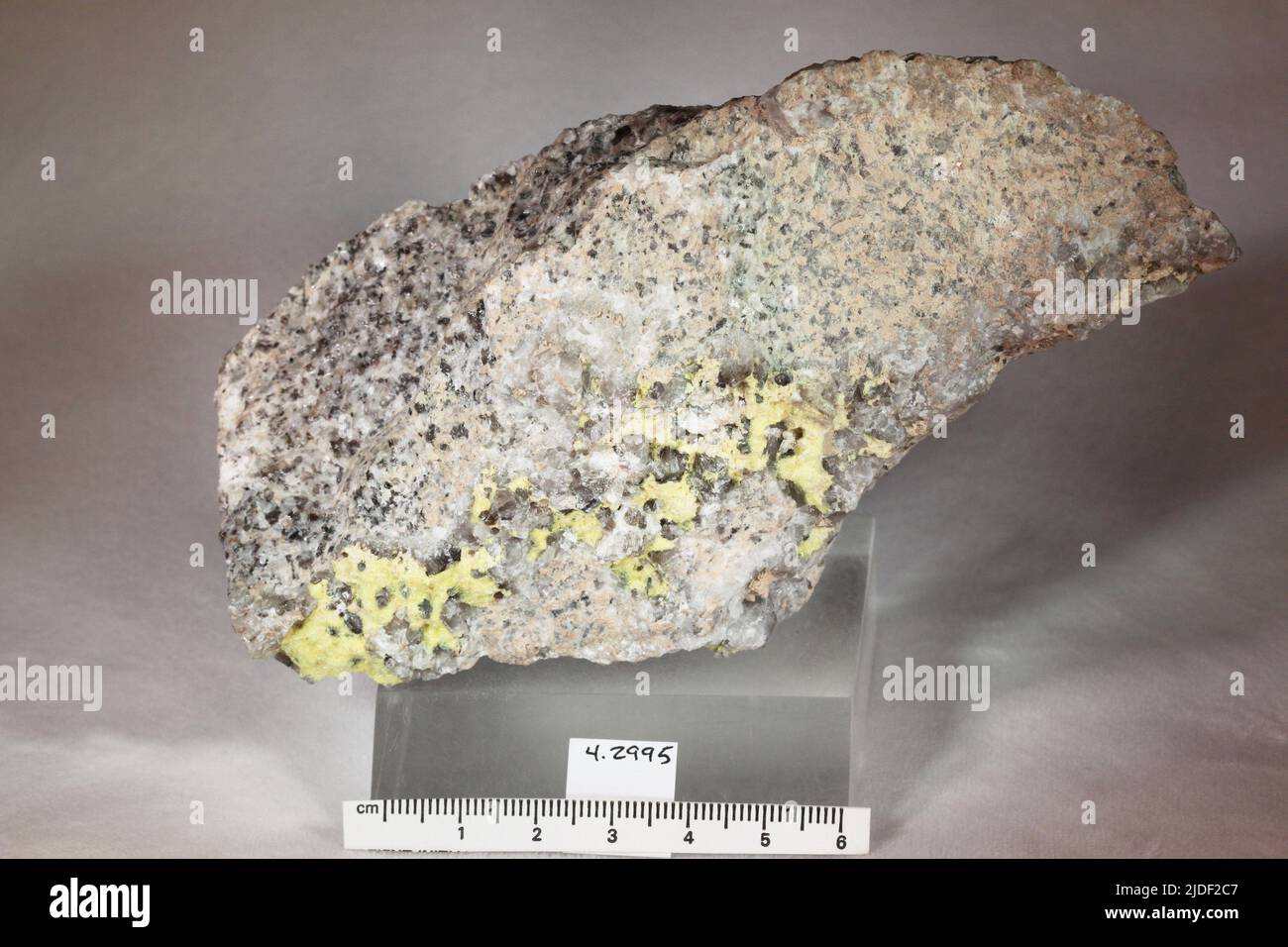 Uranophane-beta. minerals. Africa; Namibia; Erongo; Arandis Constituency; Arandis; Rössing uranium mine Stock Photo