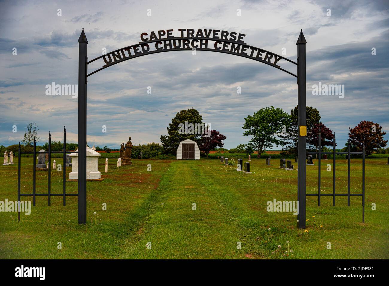 Cape Traverse Community Cemetery on the South Shore of PEI Stock Photo