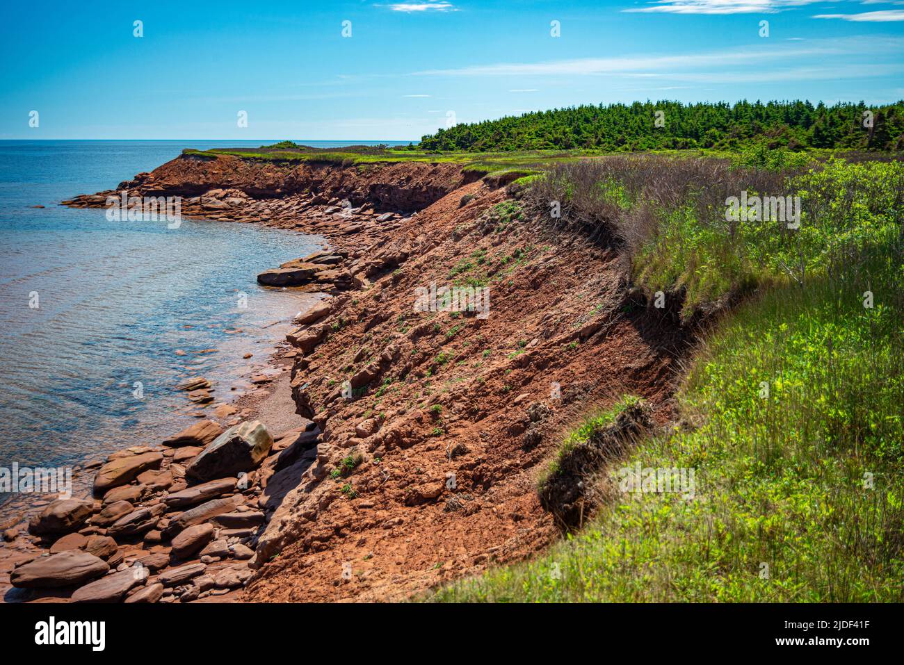 Bluffs on the North Shore of PEI Stock Photo