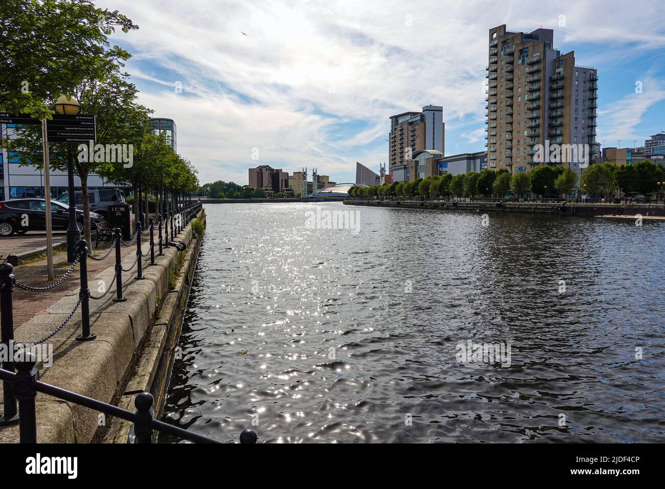The old docks at Salford, Manchester, UK, now known as Salford Quays