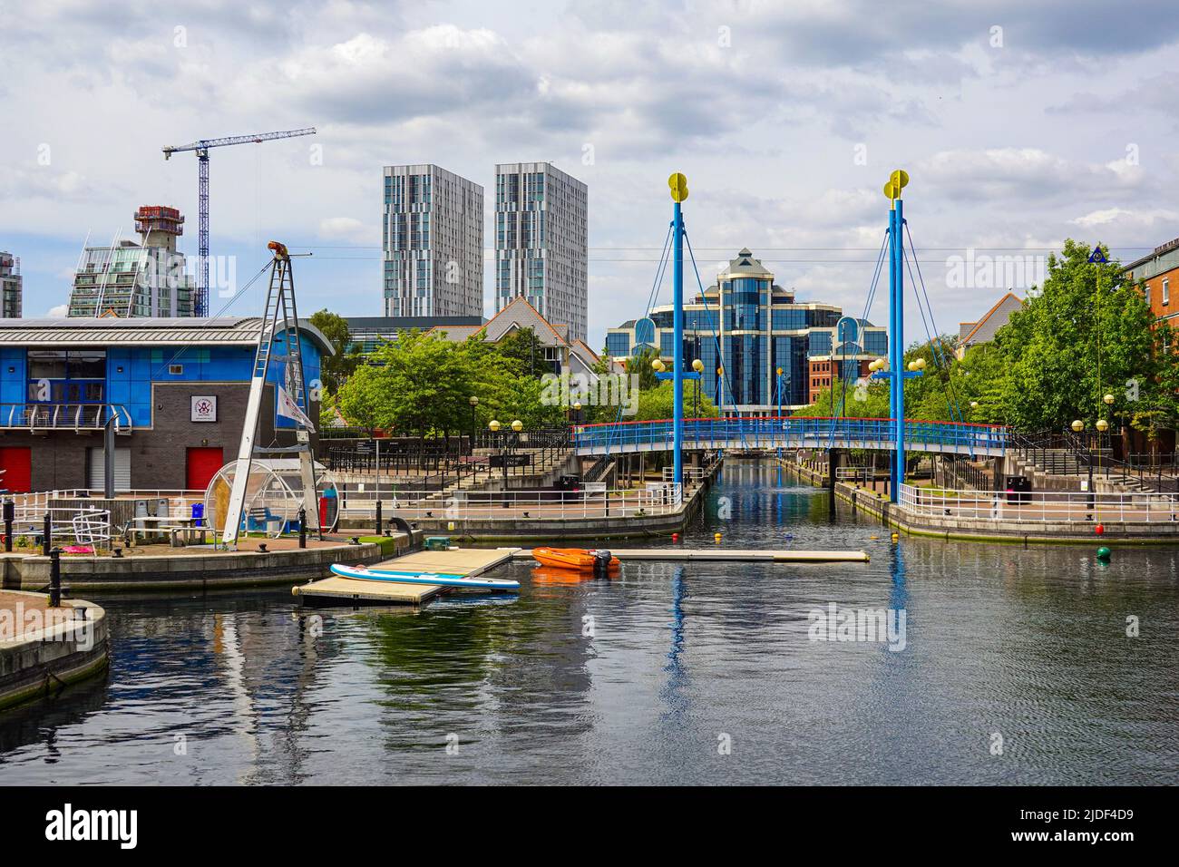 The old docks at Salford, Manchester, UK, now known as Salford Quays