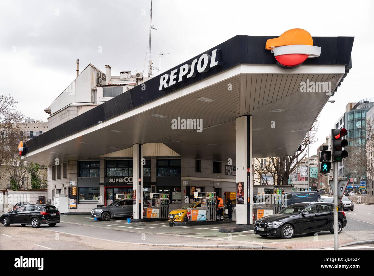 A gas station from the Spanish fossil fuel energy and petrochemical