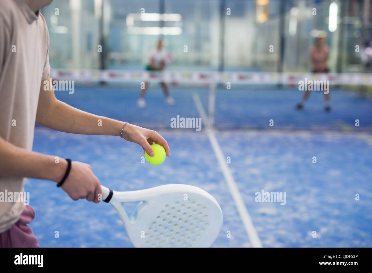 Padel racket ball hand hi-res stock photography and images - Alamy