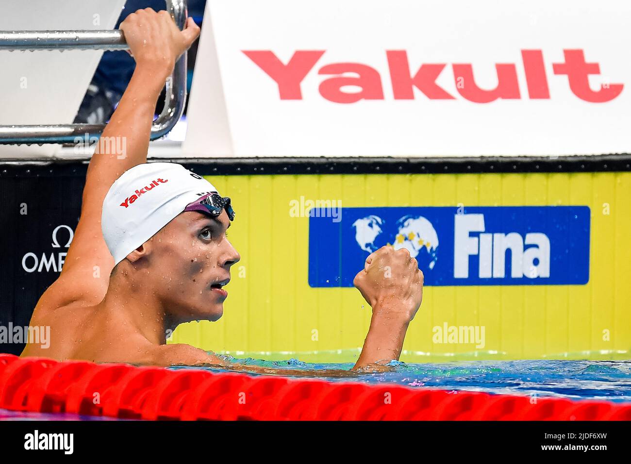 Budapest, Hungary. 20th June, 2022. POPOVICI David ROU Gold Medal200m Freestyle Men Final Swimming FINA 19th World Championships Budapest 2022 Budapest, Duna Arena 20/06/22 Photo Andrea Staccioli/Deepbluemedia/Insidefoto Credit: insidefoto srl/Alamy Live News Stock Photo