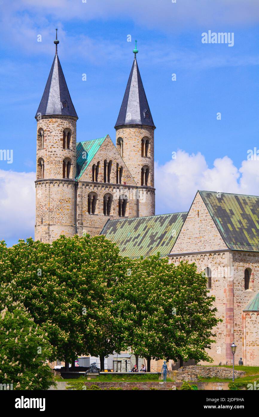 Germany, Saxony - Anhalt, Magdeburg, Abbey of Our Lady, Stock Photo