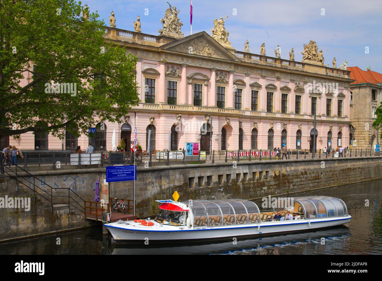 Germany, Berlin, Museum of German History, Spree River, boat, Stock Photo