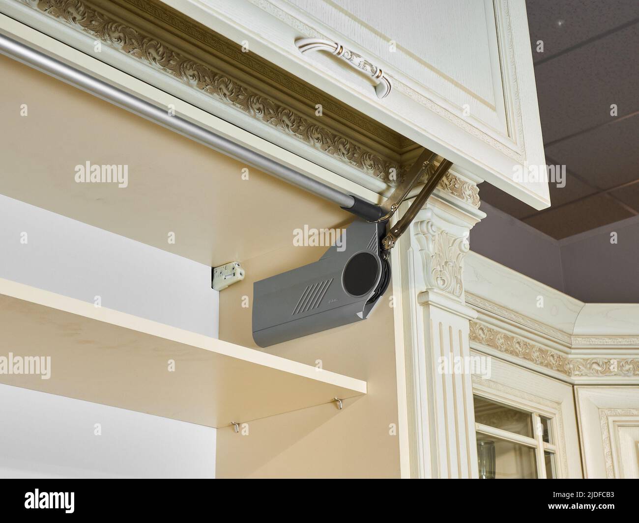 Promotional photograph of a kitchen using flash Stock Photo - Alamy