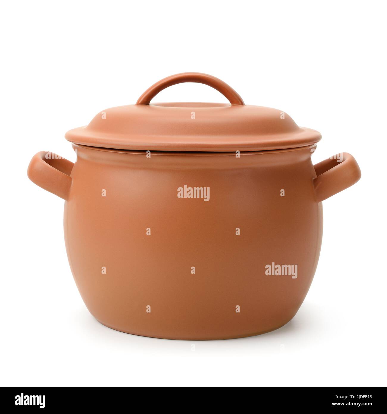clay pot isolated on white background Stock Photo