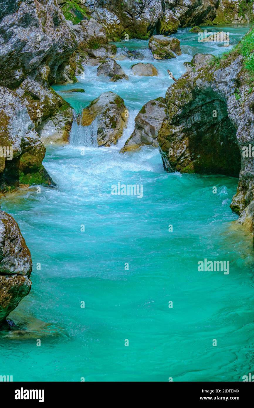 Tolmin gorge in Triglav National Park, Slovenia Stock Photo