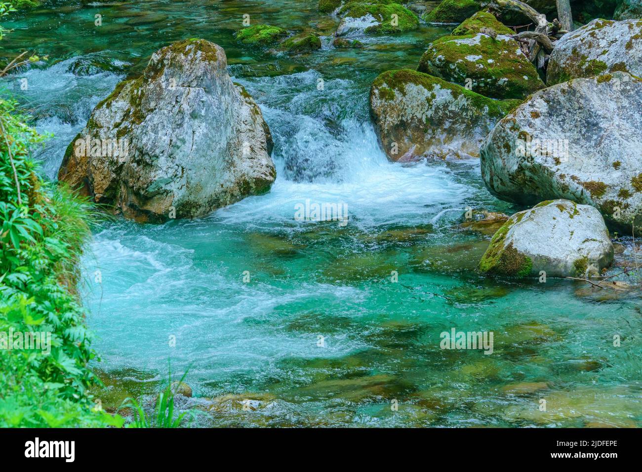 Tolmin gorge in Triglav National Park, Slovenia Stock Photo