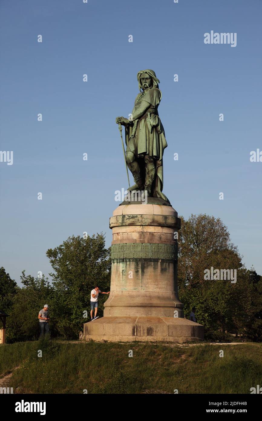 The statue of Vercingetorix, Alesia, Côte-d'Or, Bourgogne, France Stock Photo