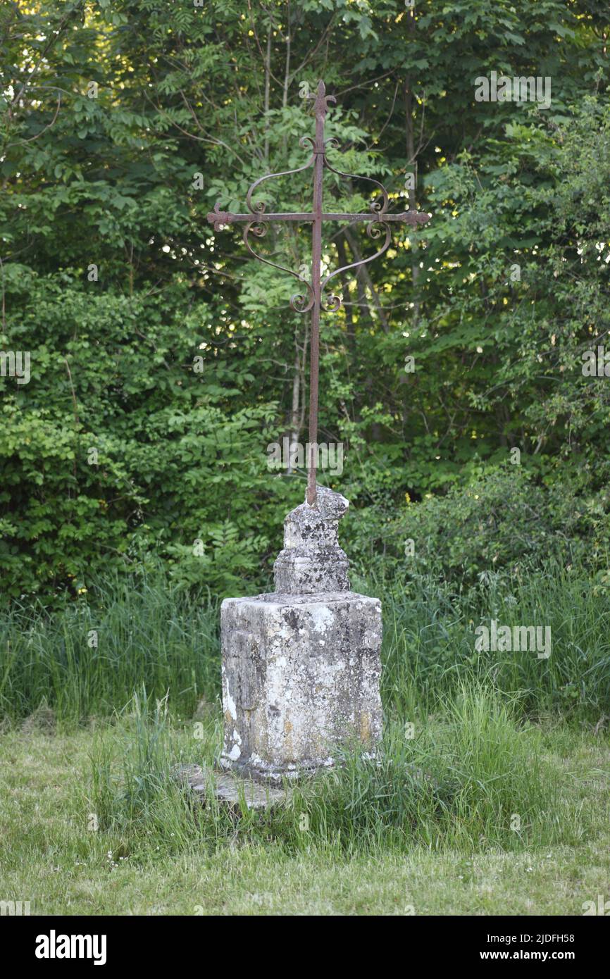 Croix du site d'Alesia Stock Photo