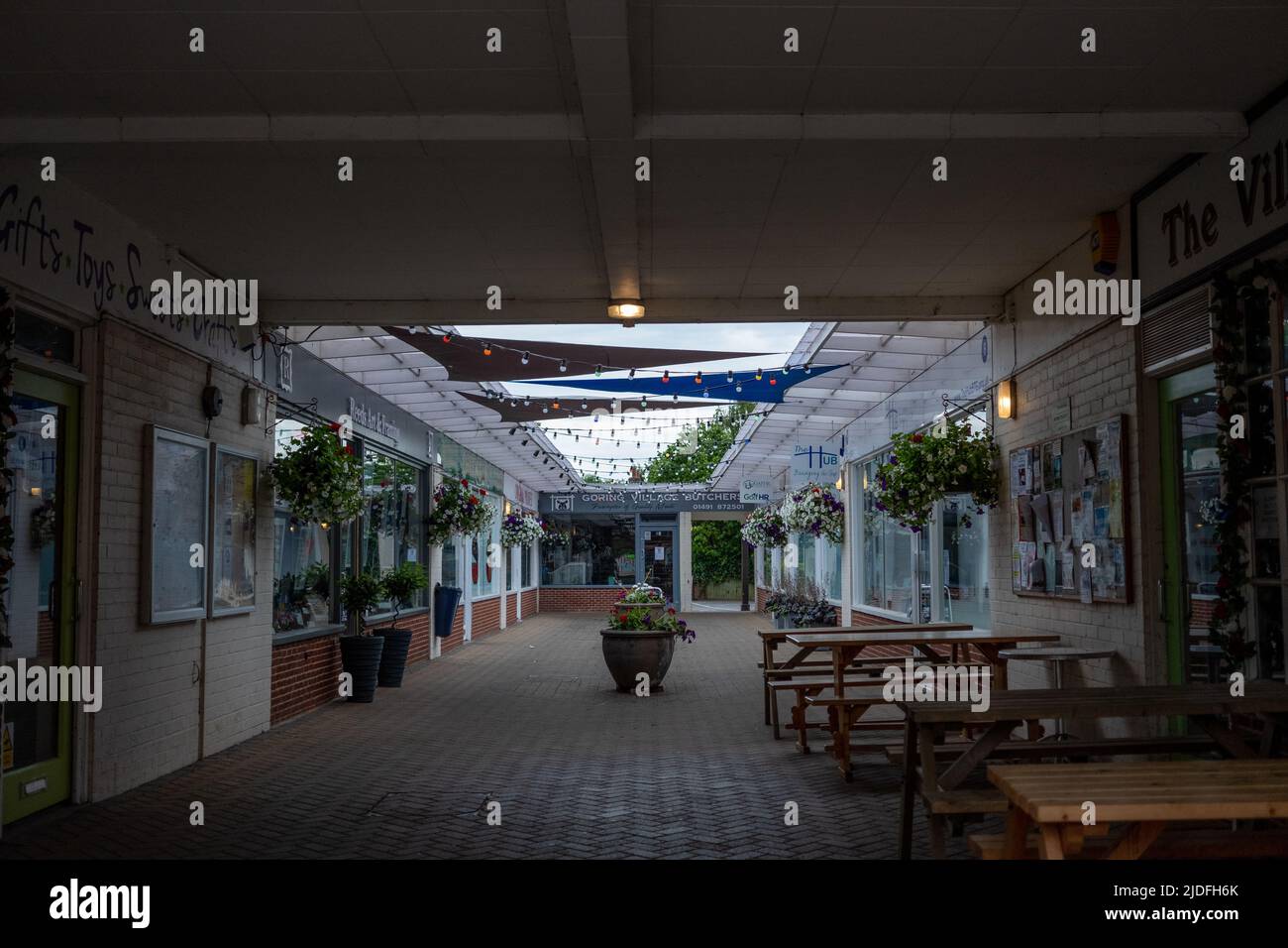 Goring Village Arcade of shops Stock Photo Alamy