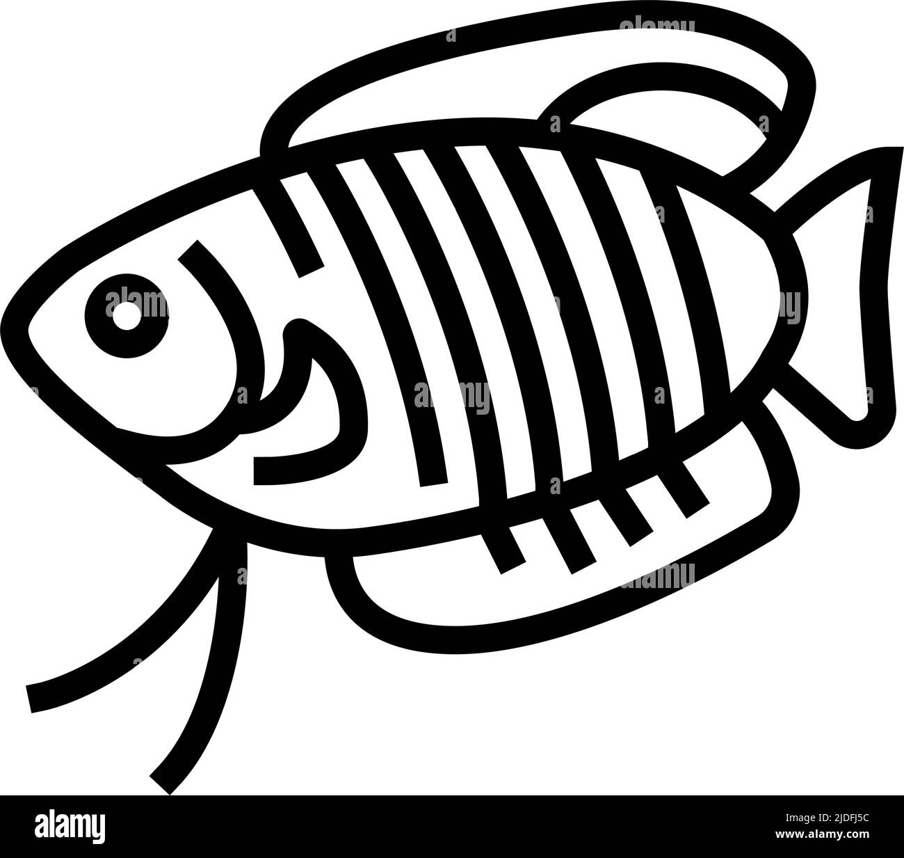 gourami fish line icon vector illustration Stock Vector