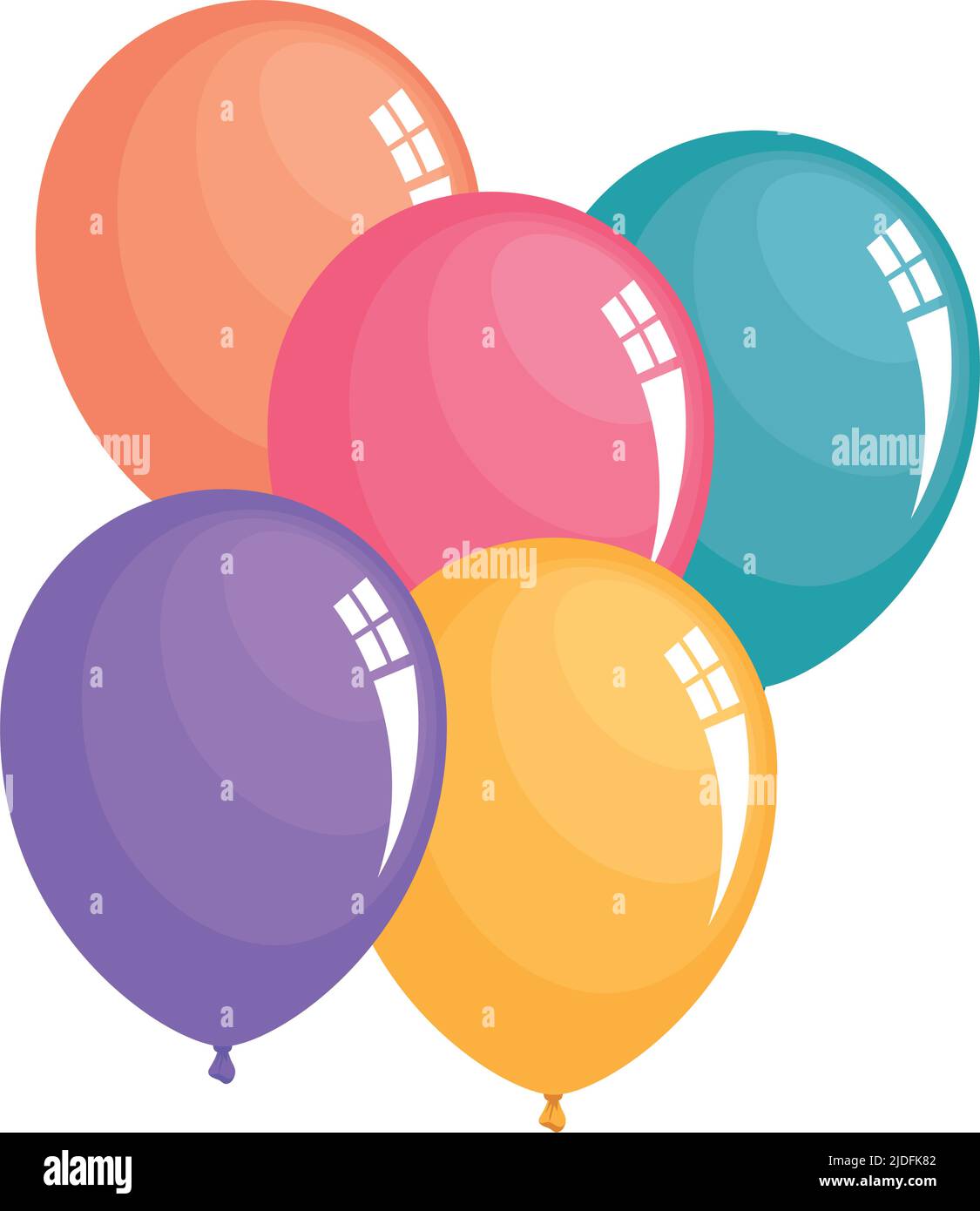 birthday balloons helium Stock Vector Image & Art Alamy