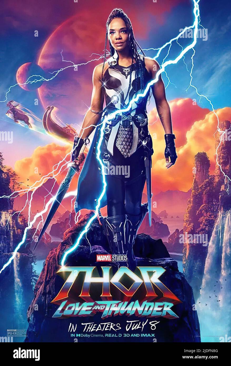 THOR LOVE AND THUNDER, US character poster, Tessa Thompson as Valkyrie