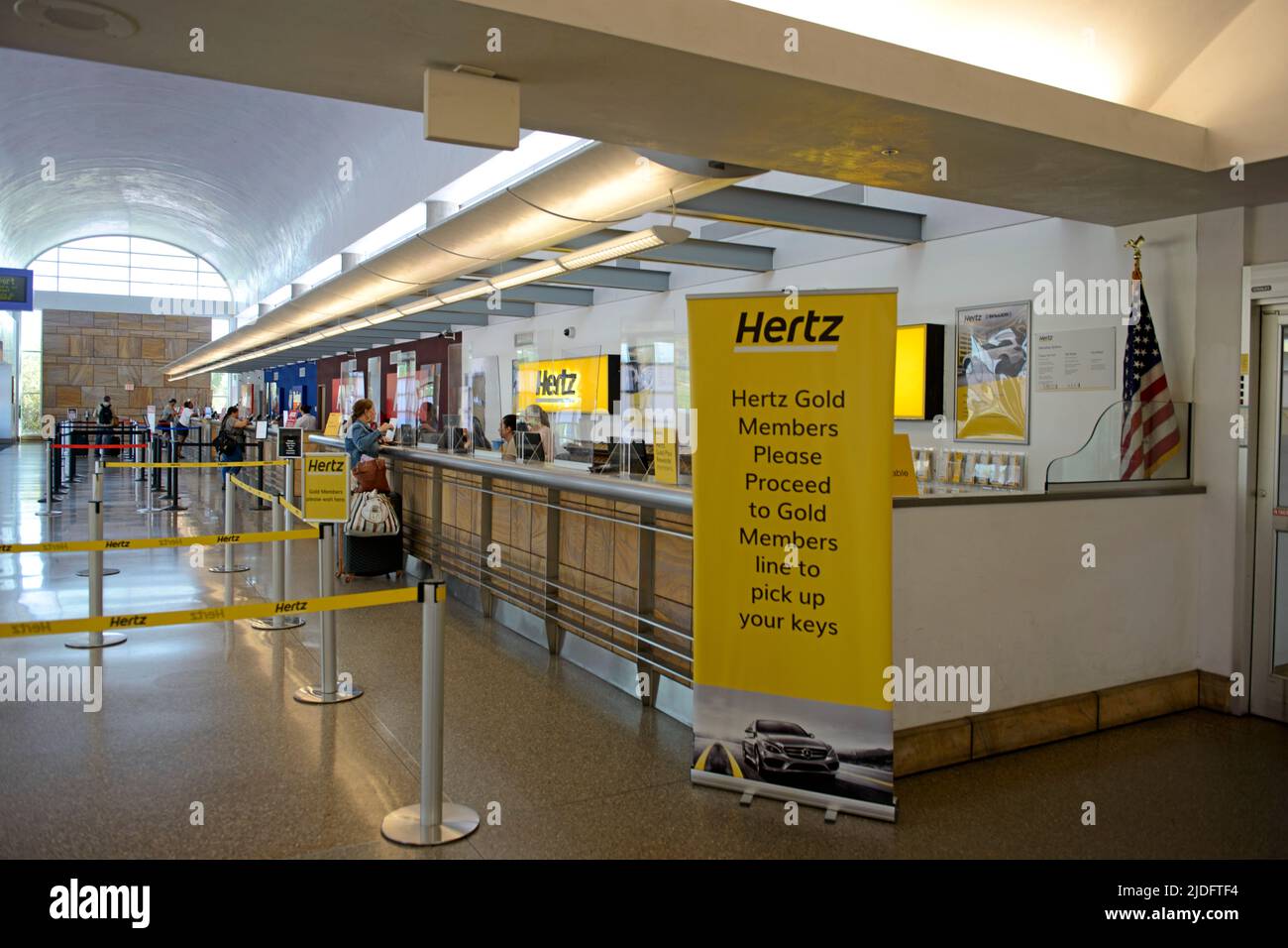Hertz car rental desk at Tucson International Airport, AZ Stock Photo
