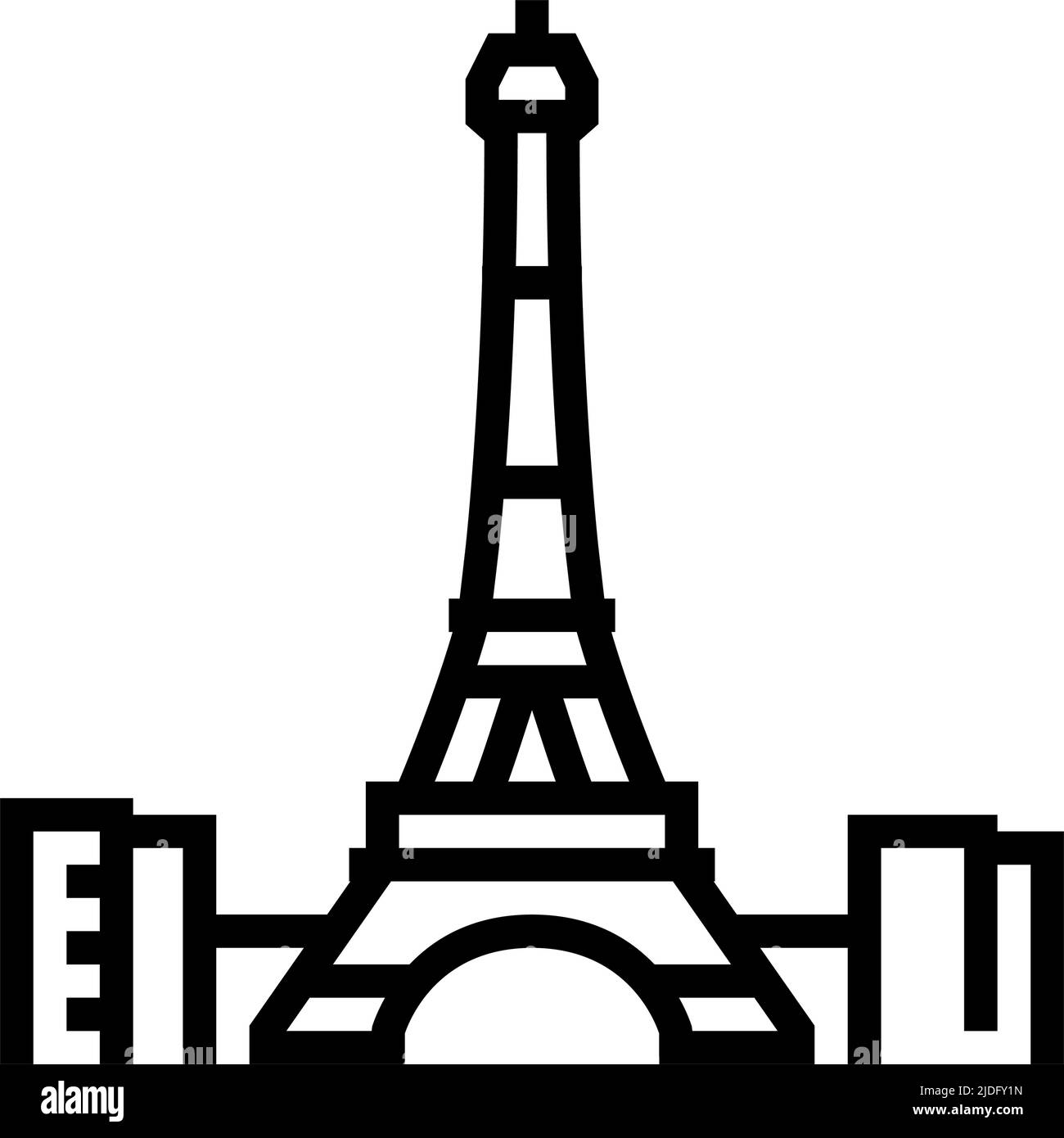 eiffel tower line icon vector illustration Stock Vector