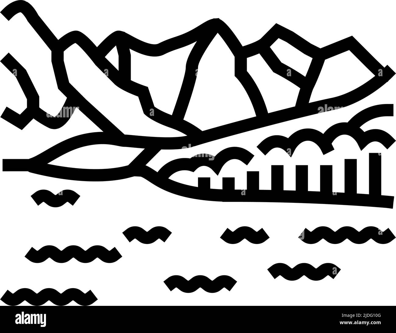 banff national park line icon vector illustration Stock Vector Image