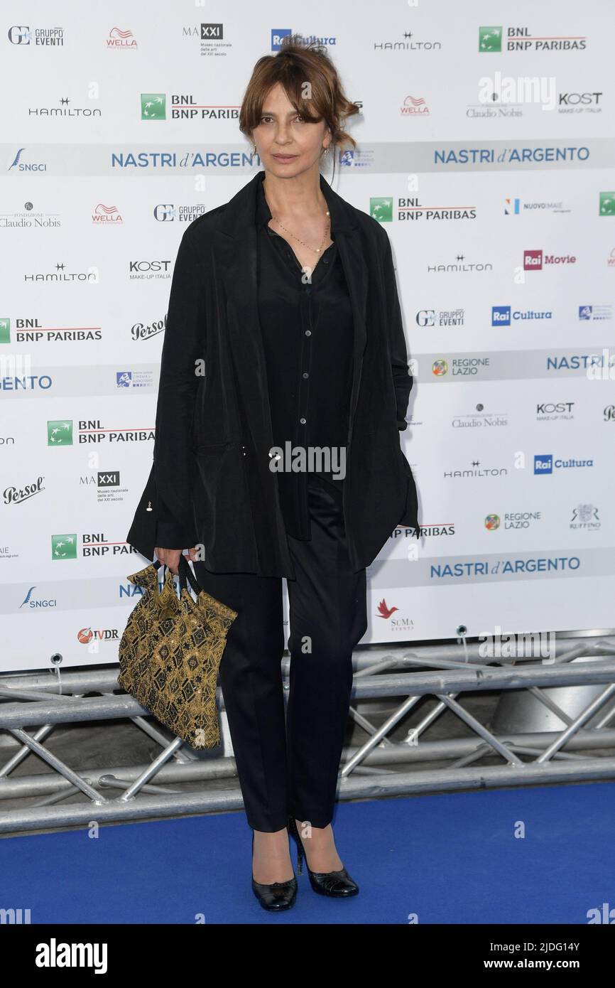 Rome, Italy. 20th June, 2022. Laura Morante attends the blu carpet of Nastri d'argento 2022 event at Maxxi Museum. (Photo by Mario Cartelli/SOPA Images/Sipa USA) Credit: Sipa USA/Alamy Live News Stock Photo