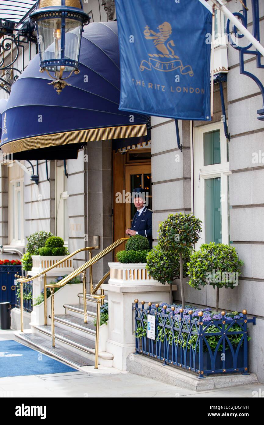 The Ritz Hotel, Piccadilly, London, England, United Kingdom, Saturday, May 21, 2022.Photo: David Rowland / One-Image.com Stock Photo
