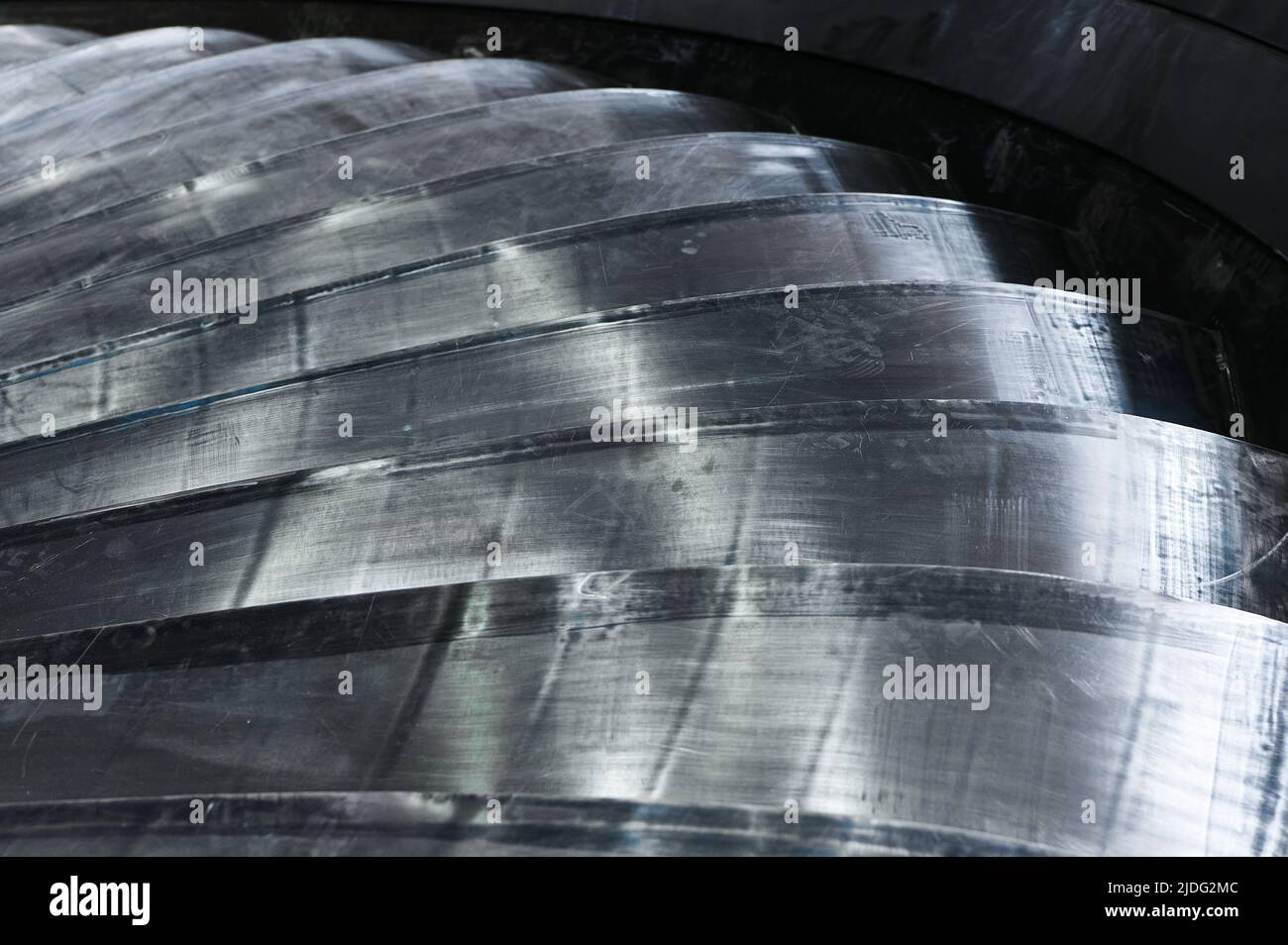 Nozzle diaphragm with blades of lowspeed steam turbine Stock Photo Alamy