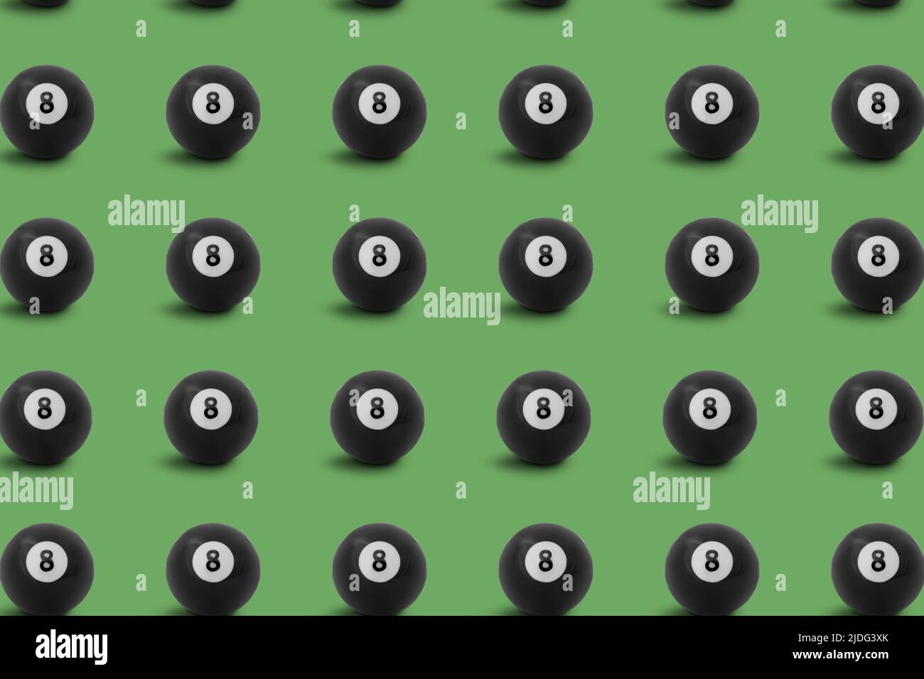 Many billiard balls on green background. Pattern for design Stock Photo ...