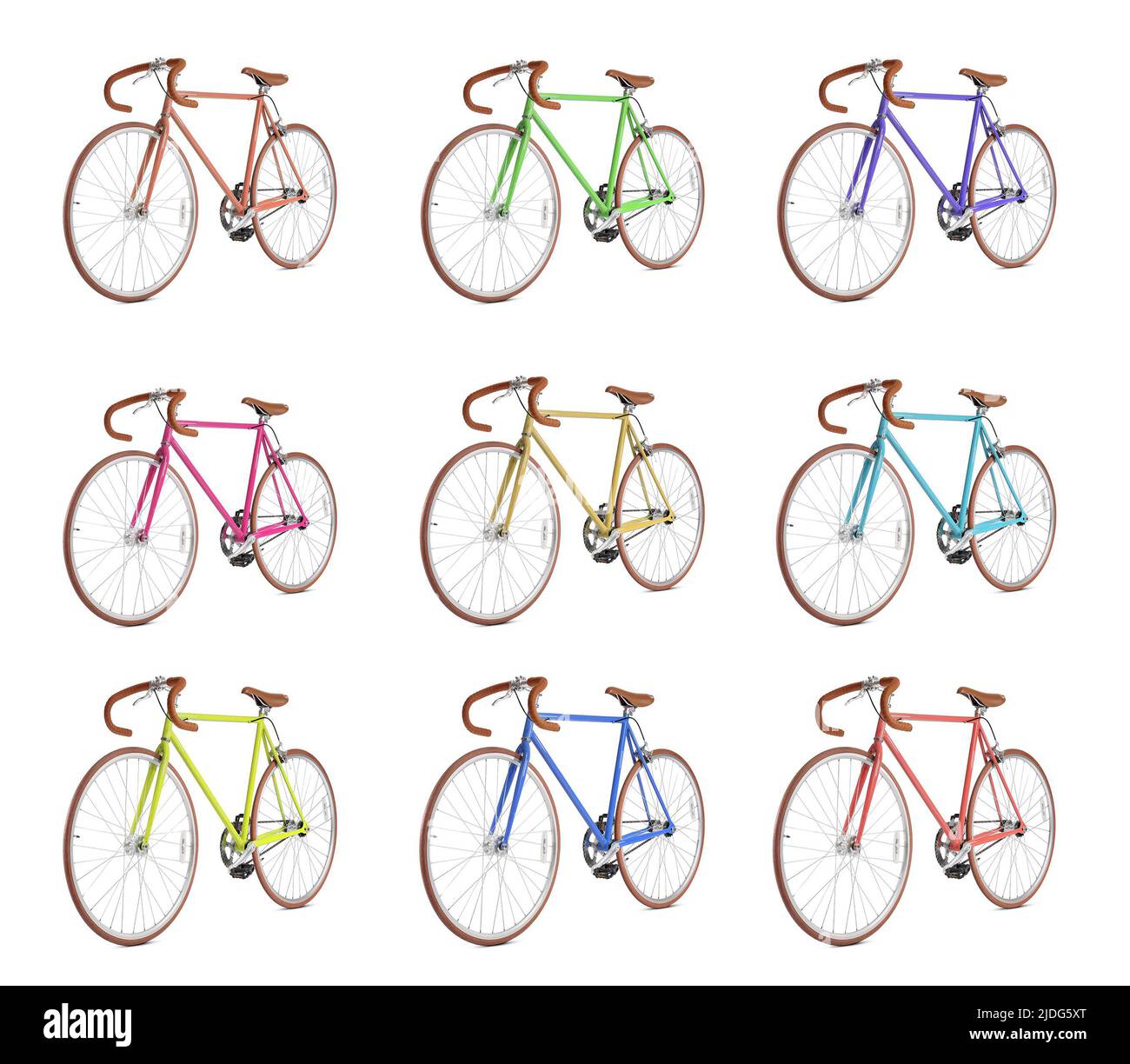 Set different bicycles sport Cut Out Stock Images Pictures Alamy
