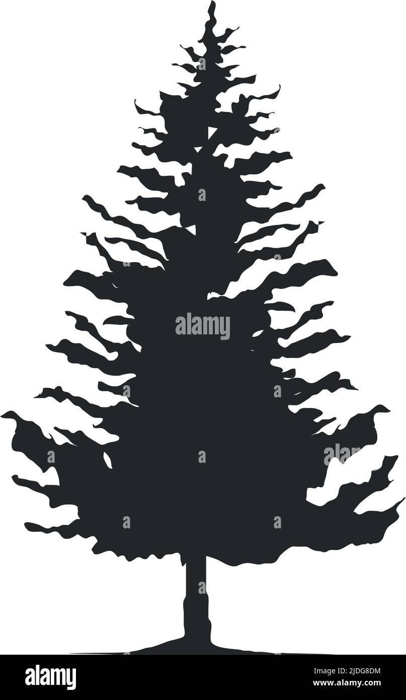 pine tree silhouette Stock Vector Image & Art - Alamy
