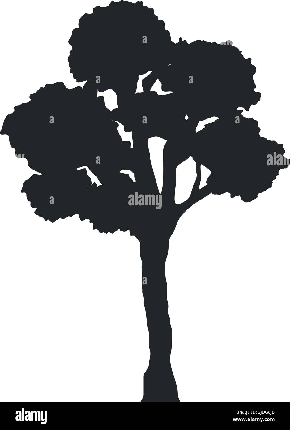 tree plant silhouette Stock Vector Image & Art - Alamy