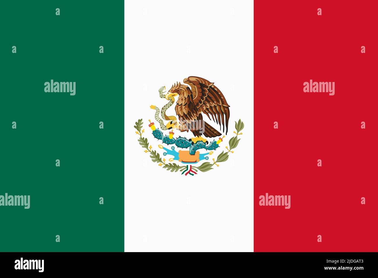 Flag of Mexico. Mexican national banner and patriotic symbol. Official